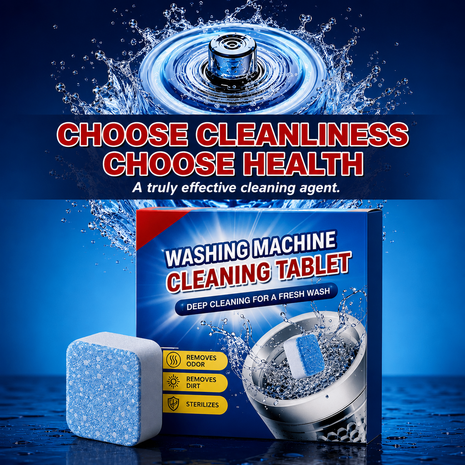 Washing Machine Cleaner Tablets | 24 per pack + 12 Free  | Descaler & Deodorizer for Front & Top Loaders,  Cleans Drum & Door Seal – 1.5 Years Supply