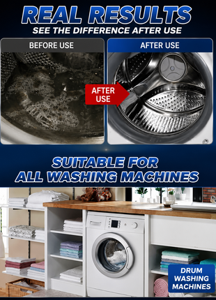 Washing Machine Cleaner Tablets | 24 per pack + 12 Free  | Descaler & Deodorizer for Front & Top Loaders,  Cleans Drum & Door Seal – 1.5 Years Supply