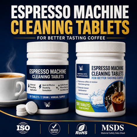 Espresso Machine Cleaning Tablets | All Brands Machine Compatible | Expresso Machine Backflush Oil Remover