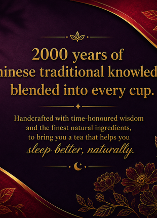Sleep Aid Tea |Melatonin production| 100% Natural Traditional Chinese – For Men and Women  | Caffeine Free, Sugar Free, Vegan | 2000-Year Chinese Herbal Recipe | 30 Tea Bags